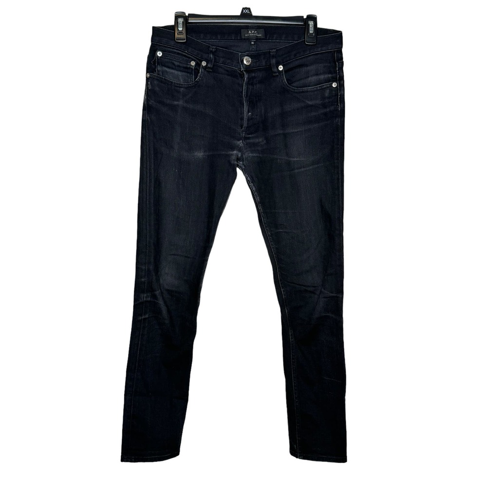 A.P.C Women Jeans‎ New Standard Petite Skinny Leg Mid-Rise Distressed Black 30